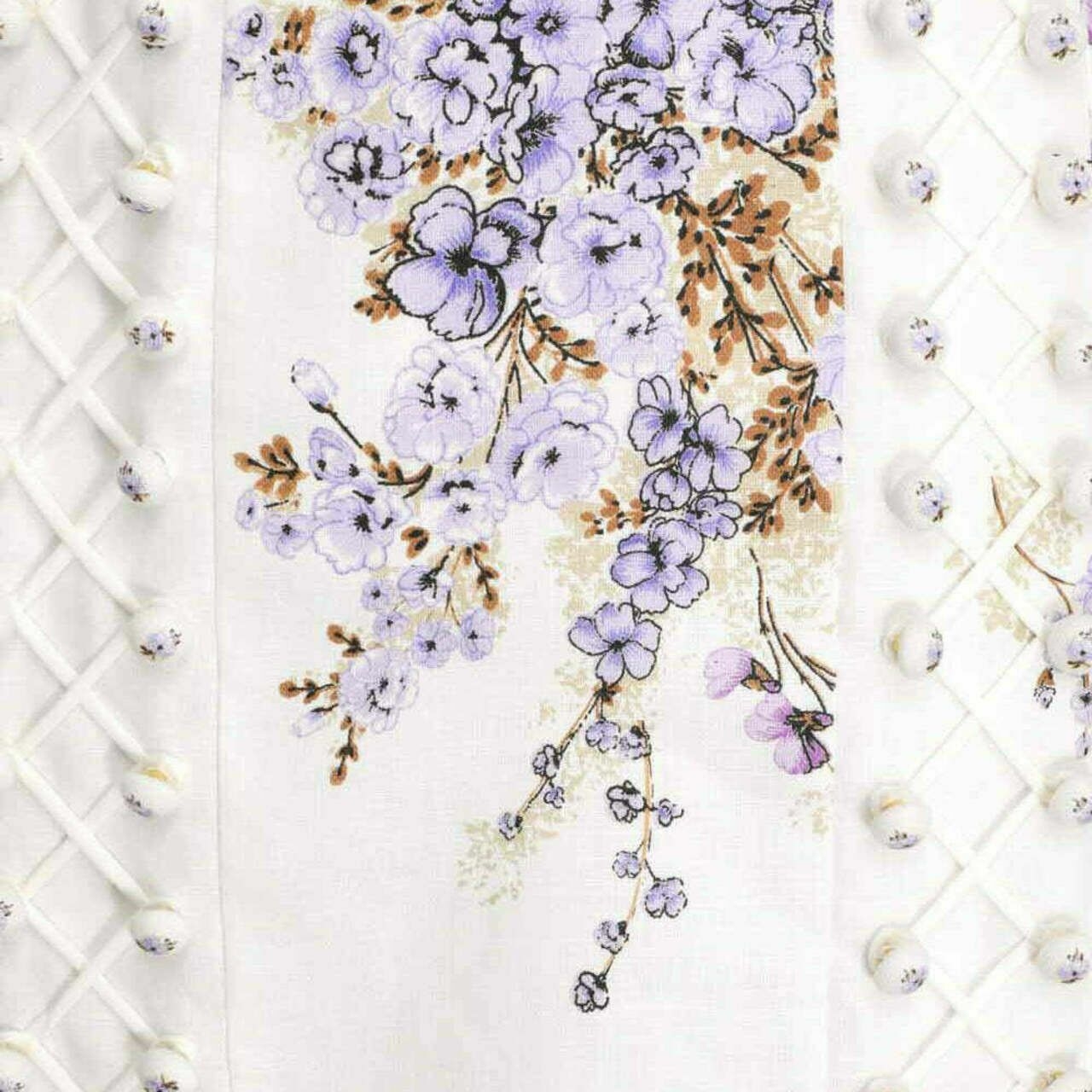 Zimmermann Jude Cut Out Mini Dress Mini Lilac Floral