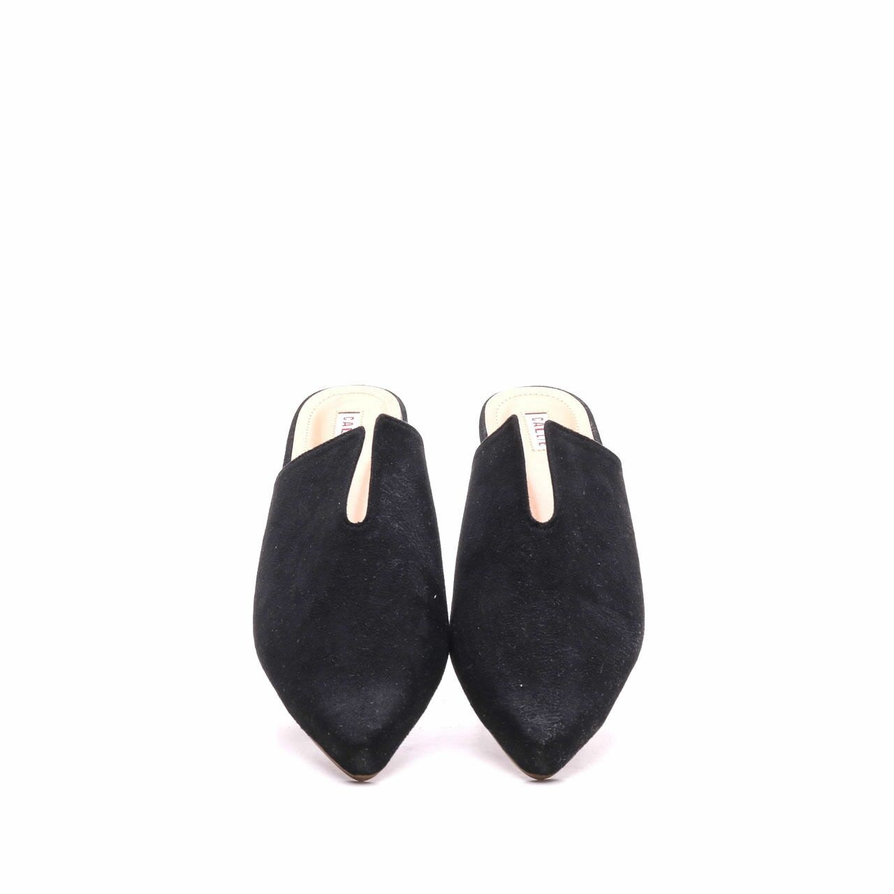 Callie Cotton Black Sandals