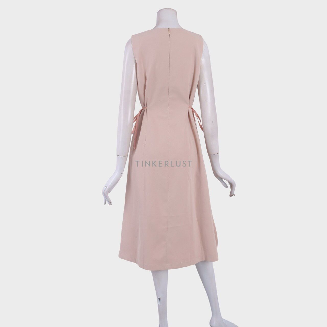 QYO Studio Dusty Pink Slit Midi Dress