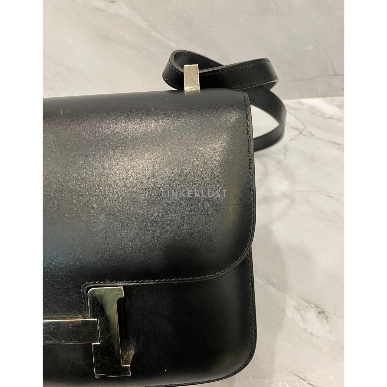 Hermes Constance 24 Black Box Leather PHW #O Shoulder Bag