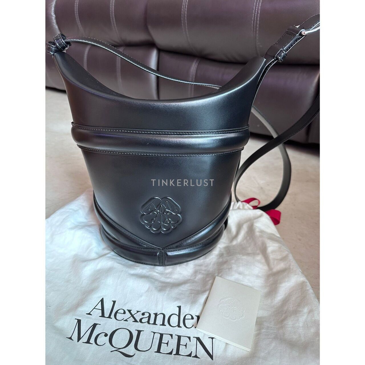 Alexander McQueen The Curve Medium Black Sling Bag