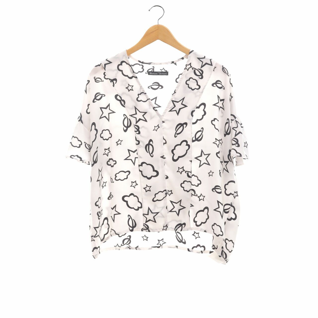 Monday To Sunday White Star Cloud Blouse