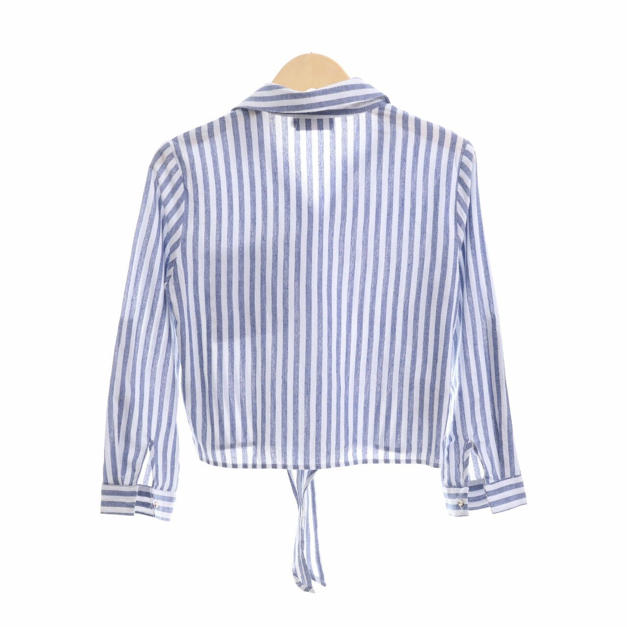 Temt Blue & White Stripes Shirt