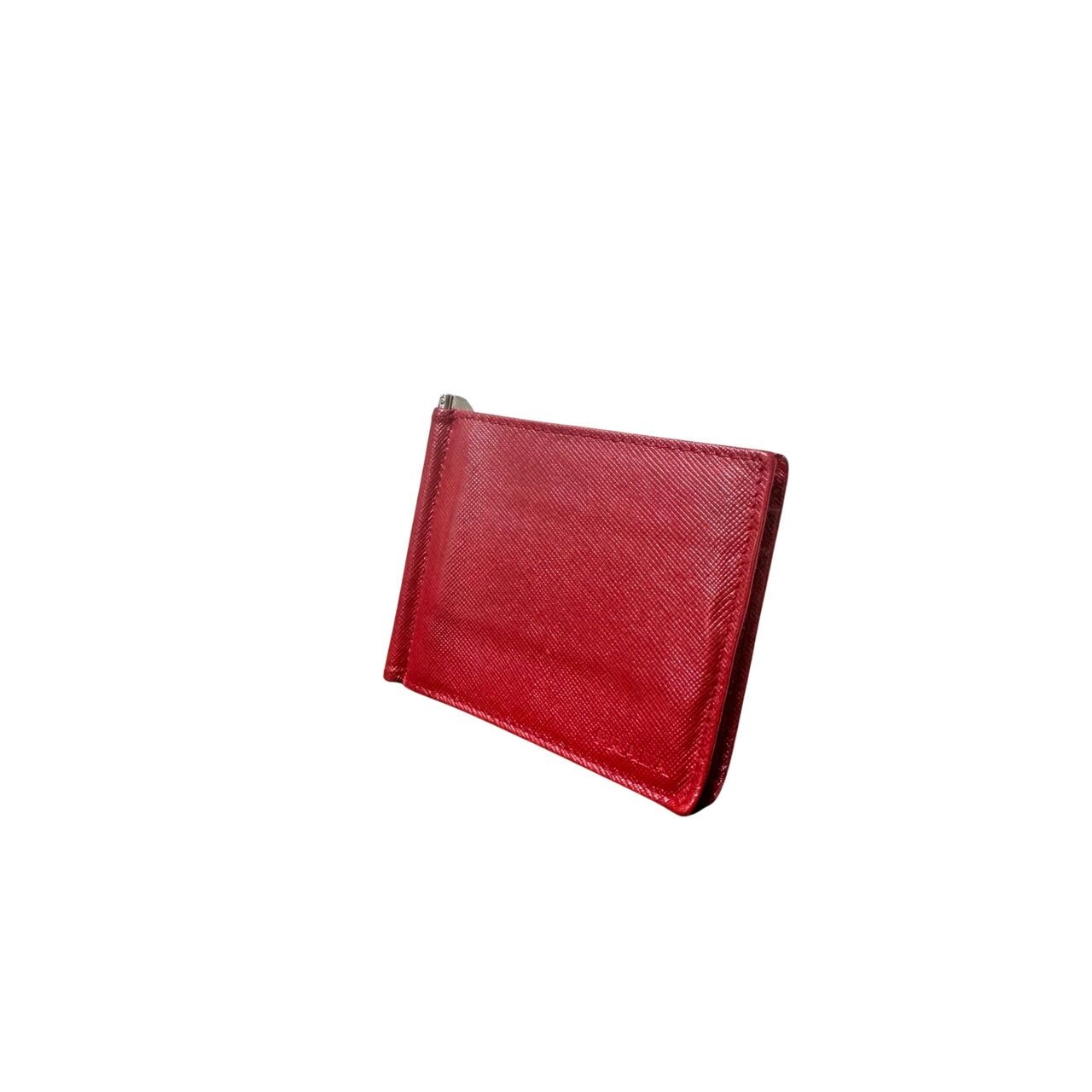 Prada Red Leather Bifold Wallet