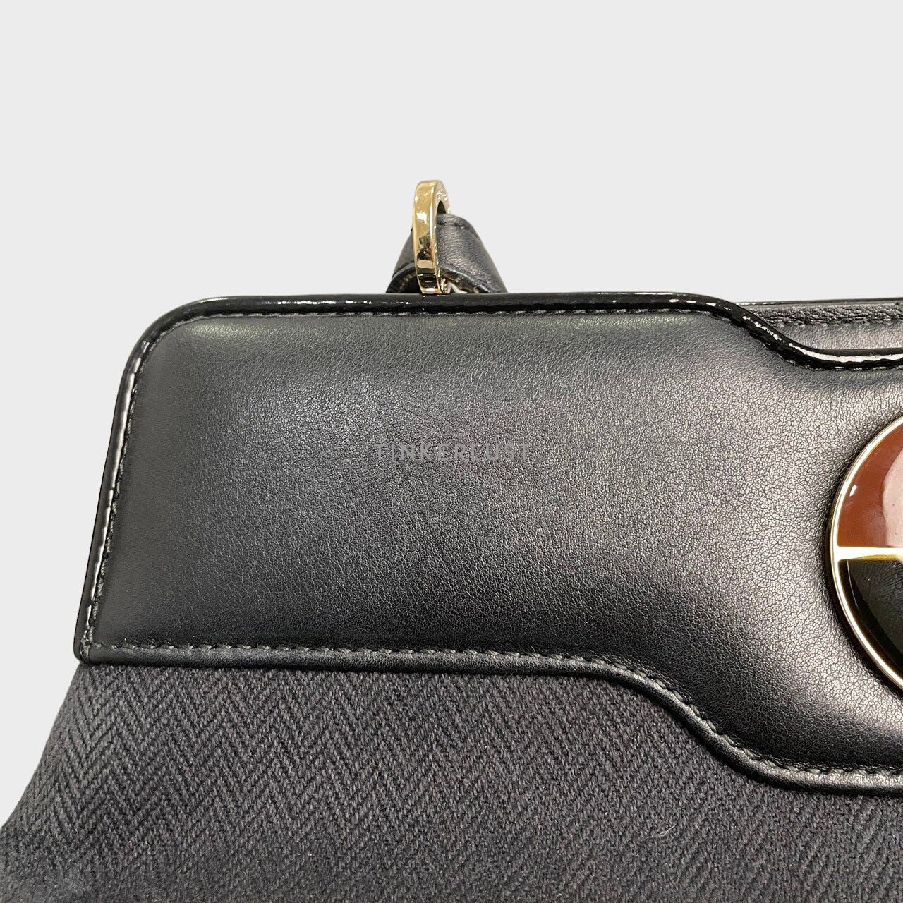 Bvlgari Leather Isabella Rossellini Black Handbag