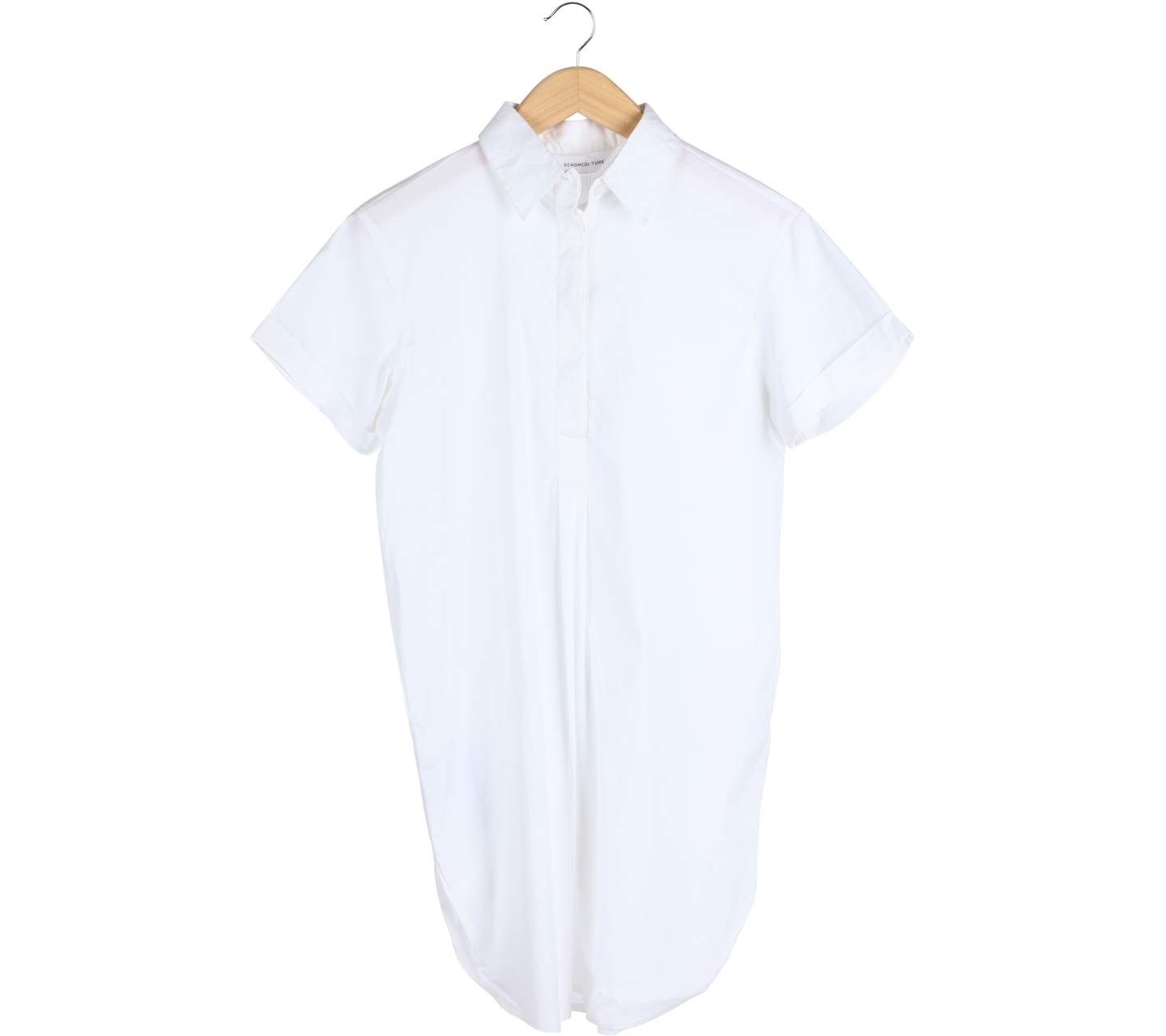 Schon Couture White Shirt Mini Dress