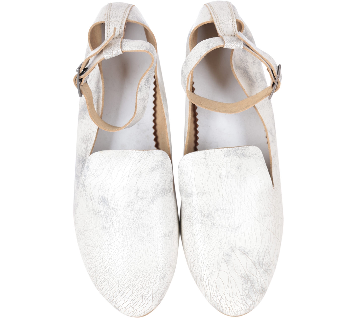Massicot White Marble Heels