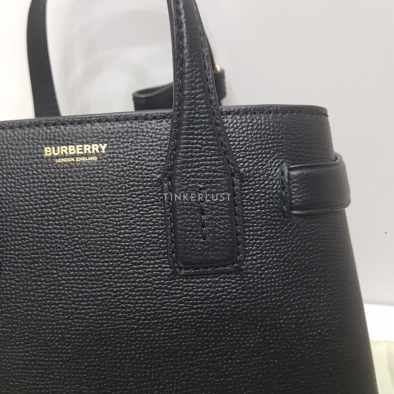 Burberry Banner Small Black with Wide Adjustable Strap Satchel 