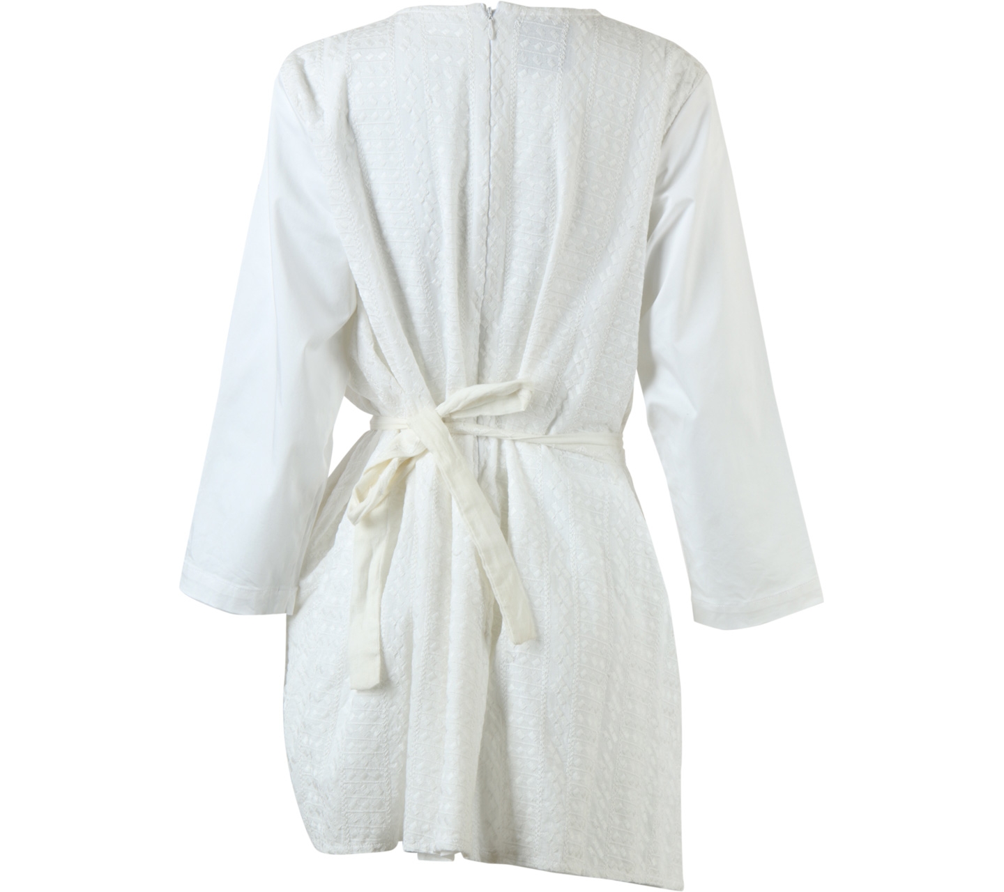 Slovv Off White Textured Mini Dress