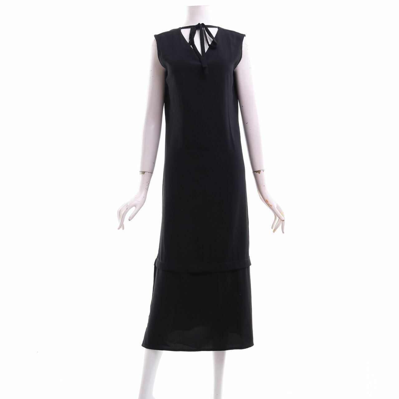 Picnic Black Slit Long Dress