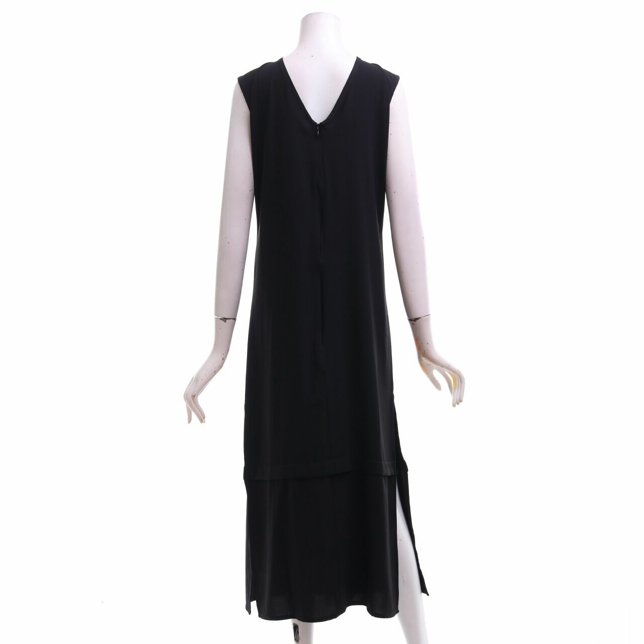 Picnic Black Slit Long Dress