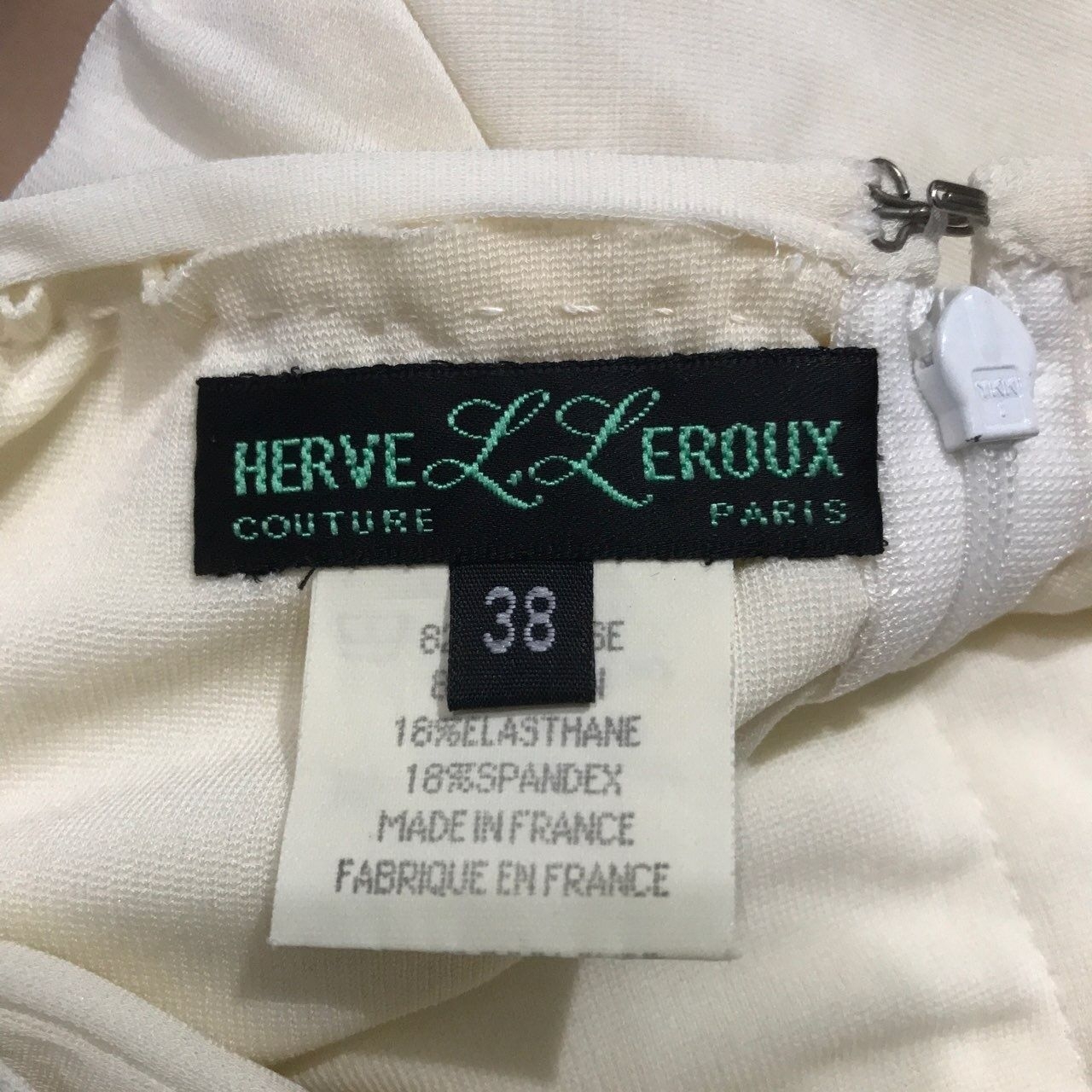 Herve L Leroux Broken White Midi Skirt