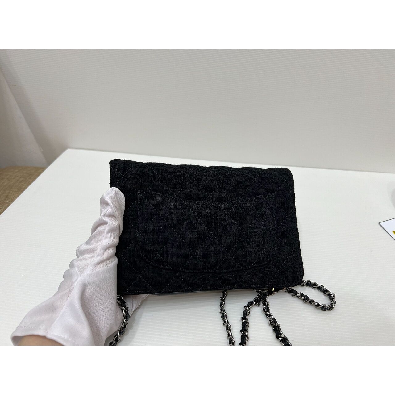 Chanel Woc Wallet On Chain Black Jersey Shw 