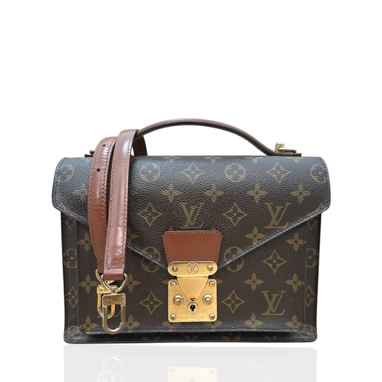 Louis Vuitton Brown Monogram Monceau Handbag