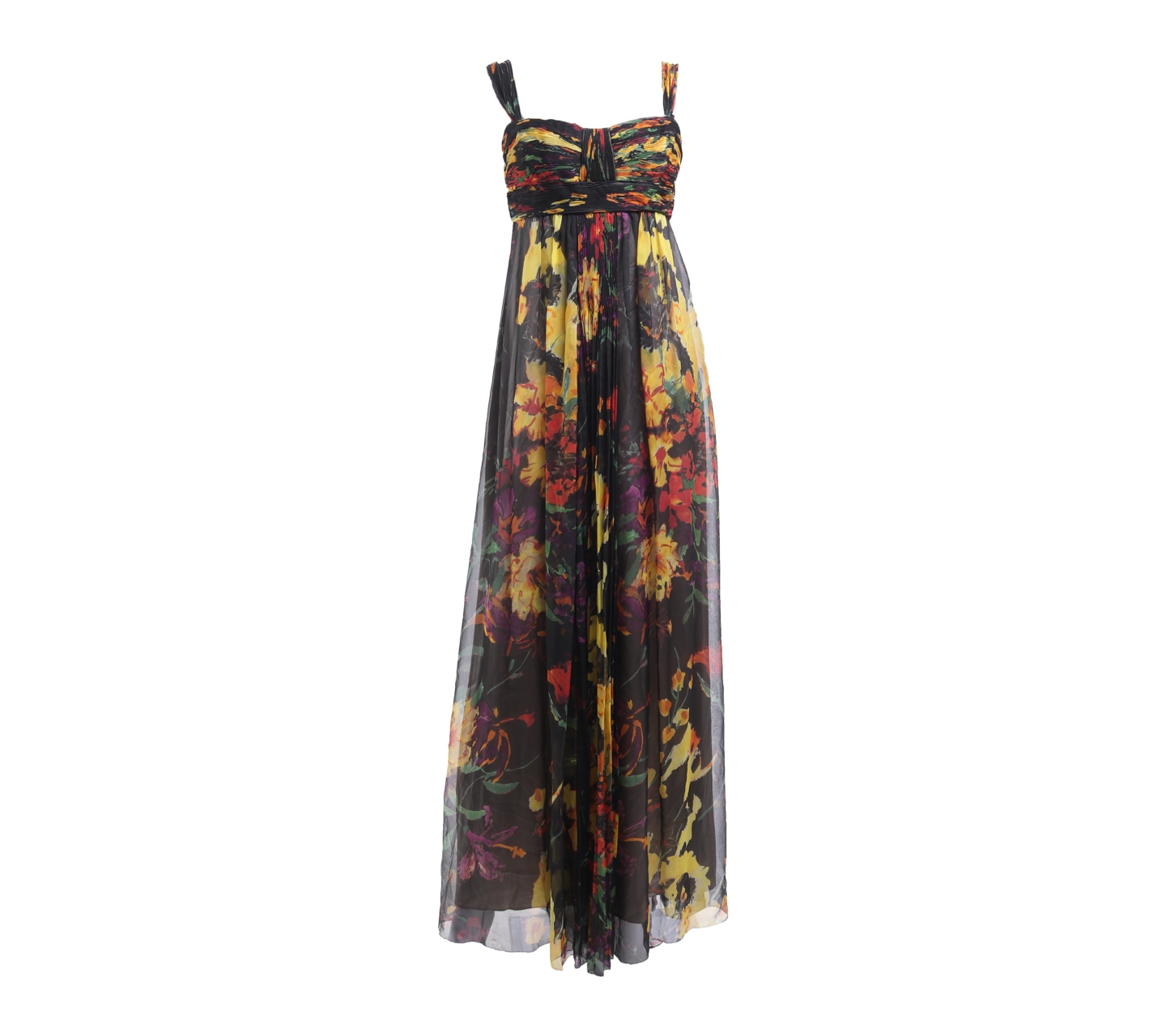 Elie Tahari Multi Colour Floral Long Dress