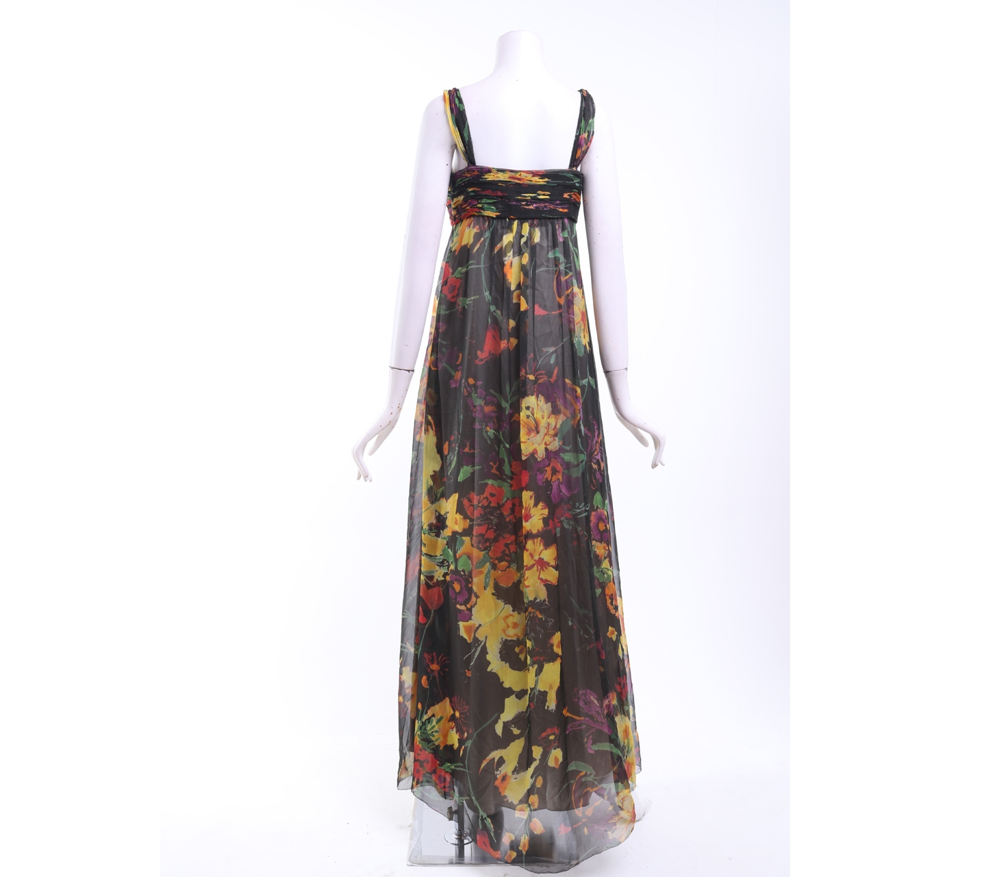 Elie Tahari Multi Colour Floral Long Dress