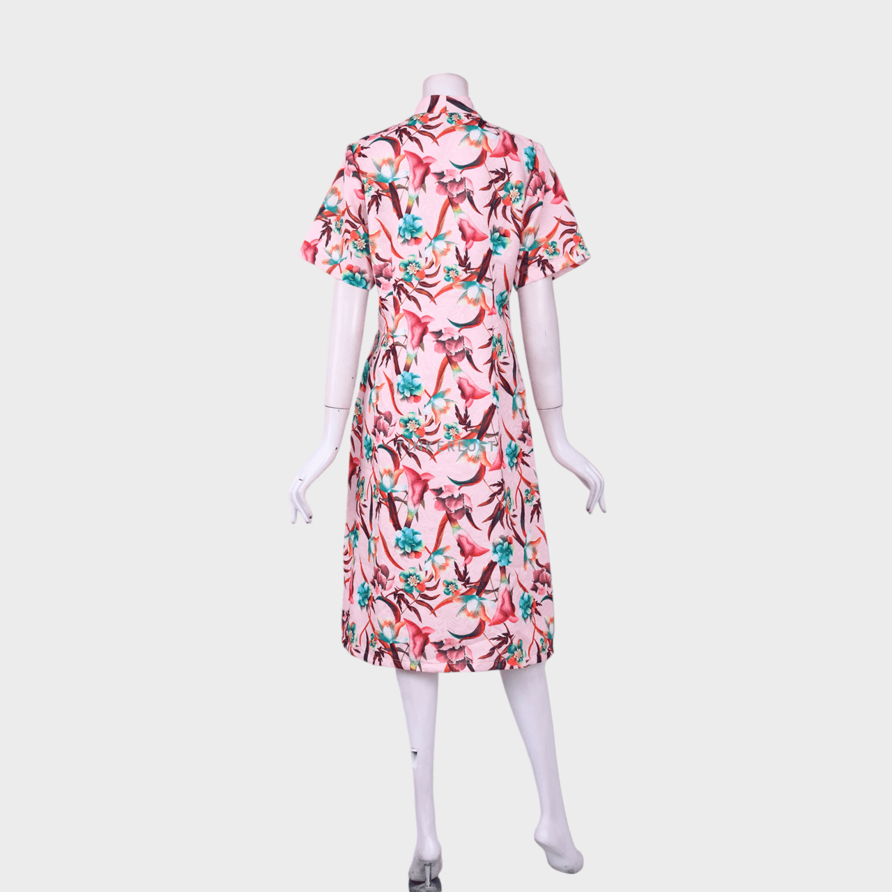 Iconette Closet Soft Pink Floral Midi Dress