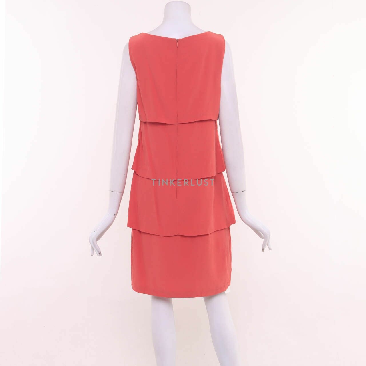Luxe by Warehouse Pink Coral Mini Dress