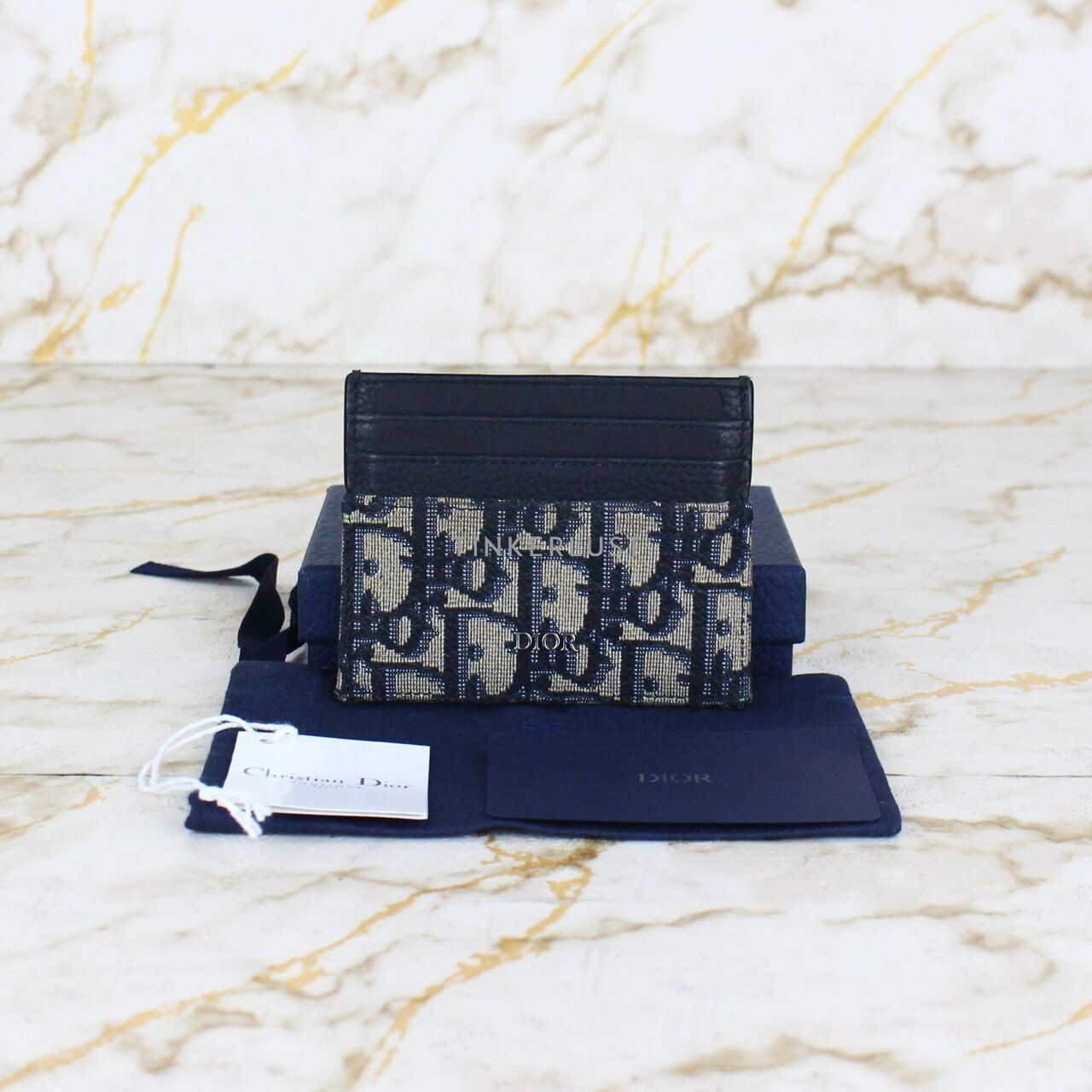 Christian Dior Oblique Jacquard Card Holder Wallet