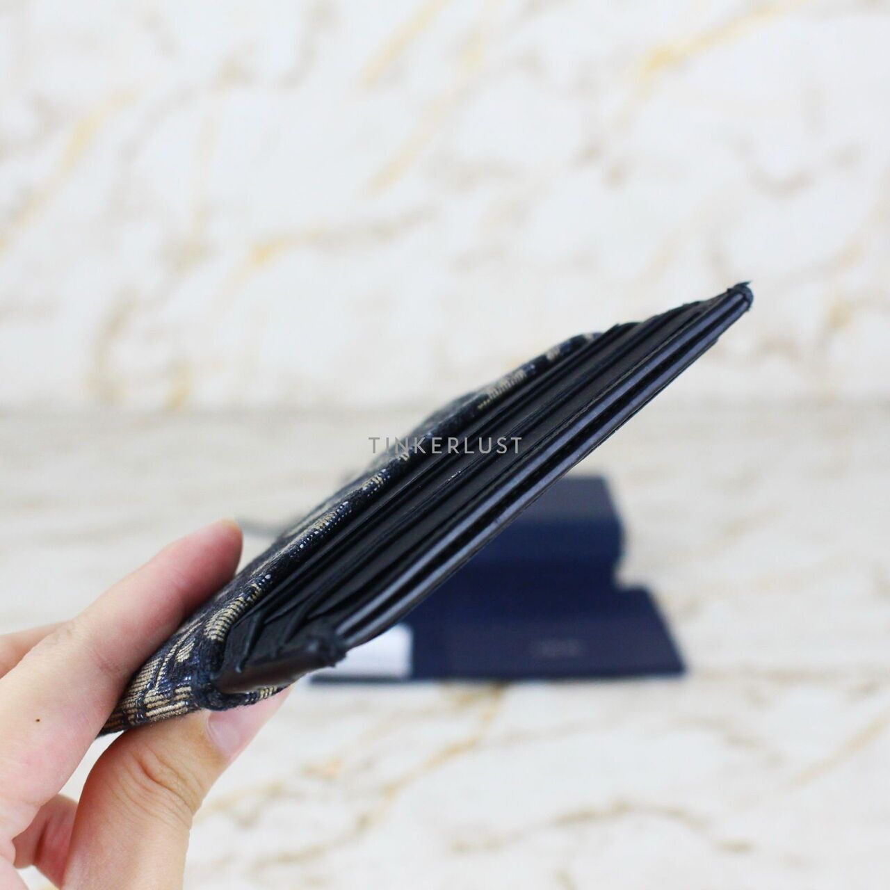 Christian Dior Oblique Jacquard Card Holder Wallet