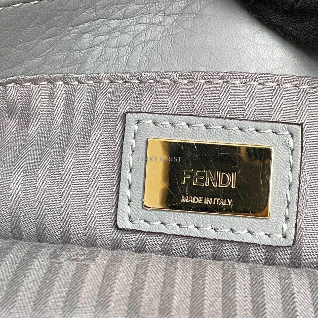 Fendi Grey Leather Petite Sac 2jours Elite Satchel