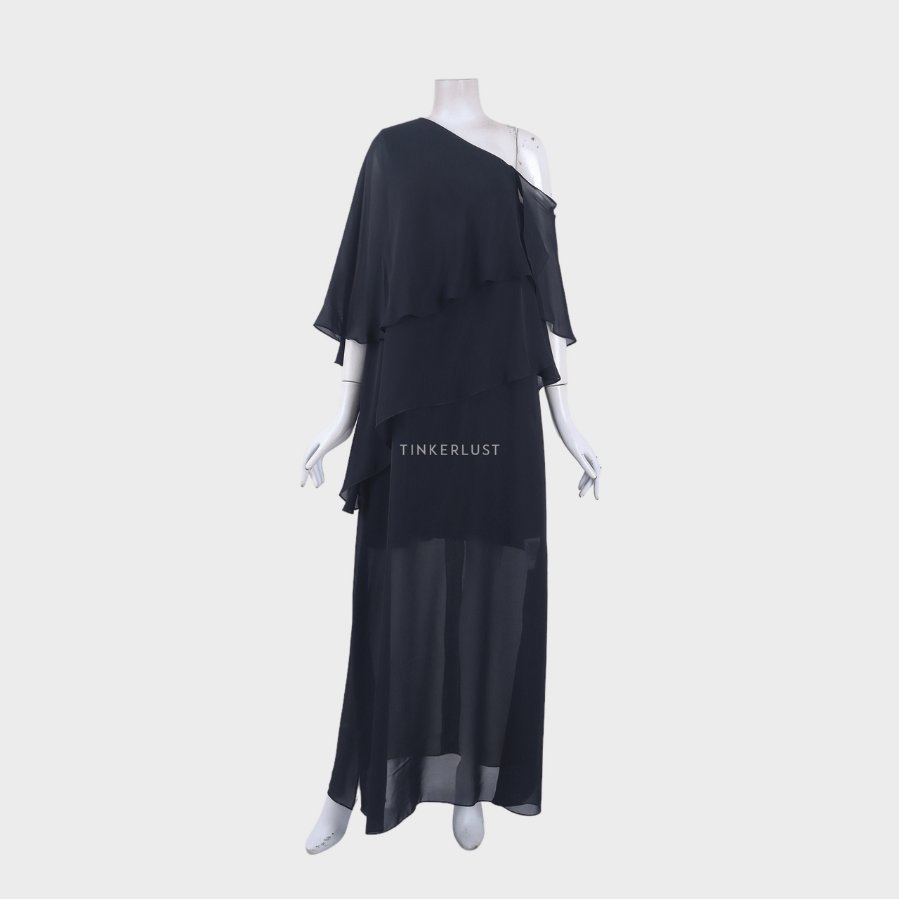Jolie Black Slit Long Dress