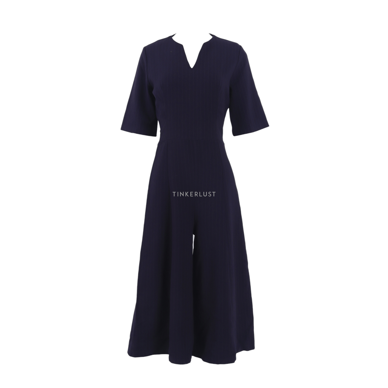 Private Collection Navy Stripes Jumpsuit