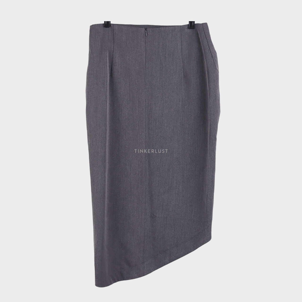 Helmut Lang Grey Ruched Pencil Skirt