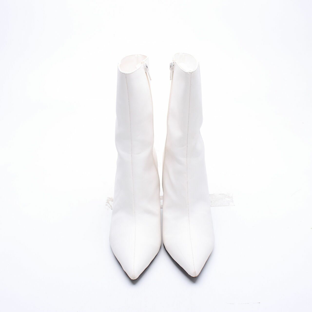 NA-KD x Sahara Ray White Ankle Boots