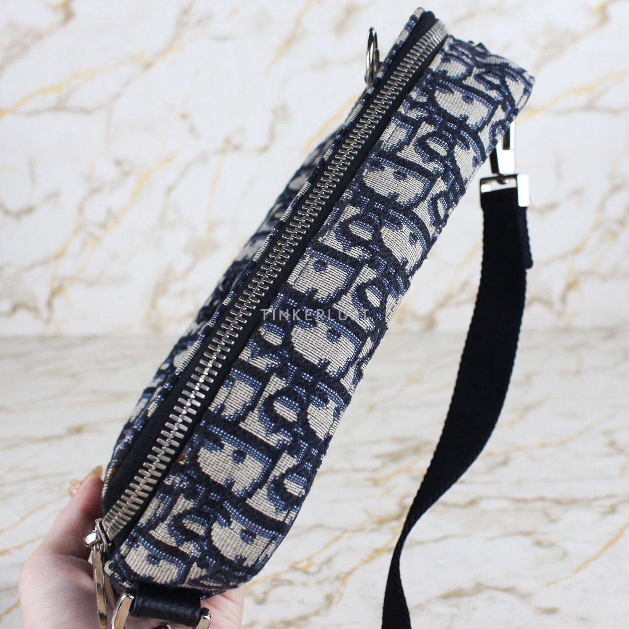 Christian Dior Oblique Jacquard Safari Sling Bag