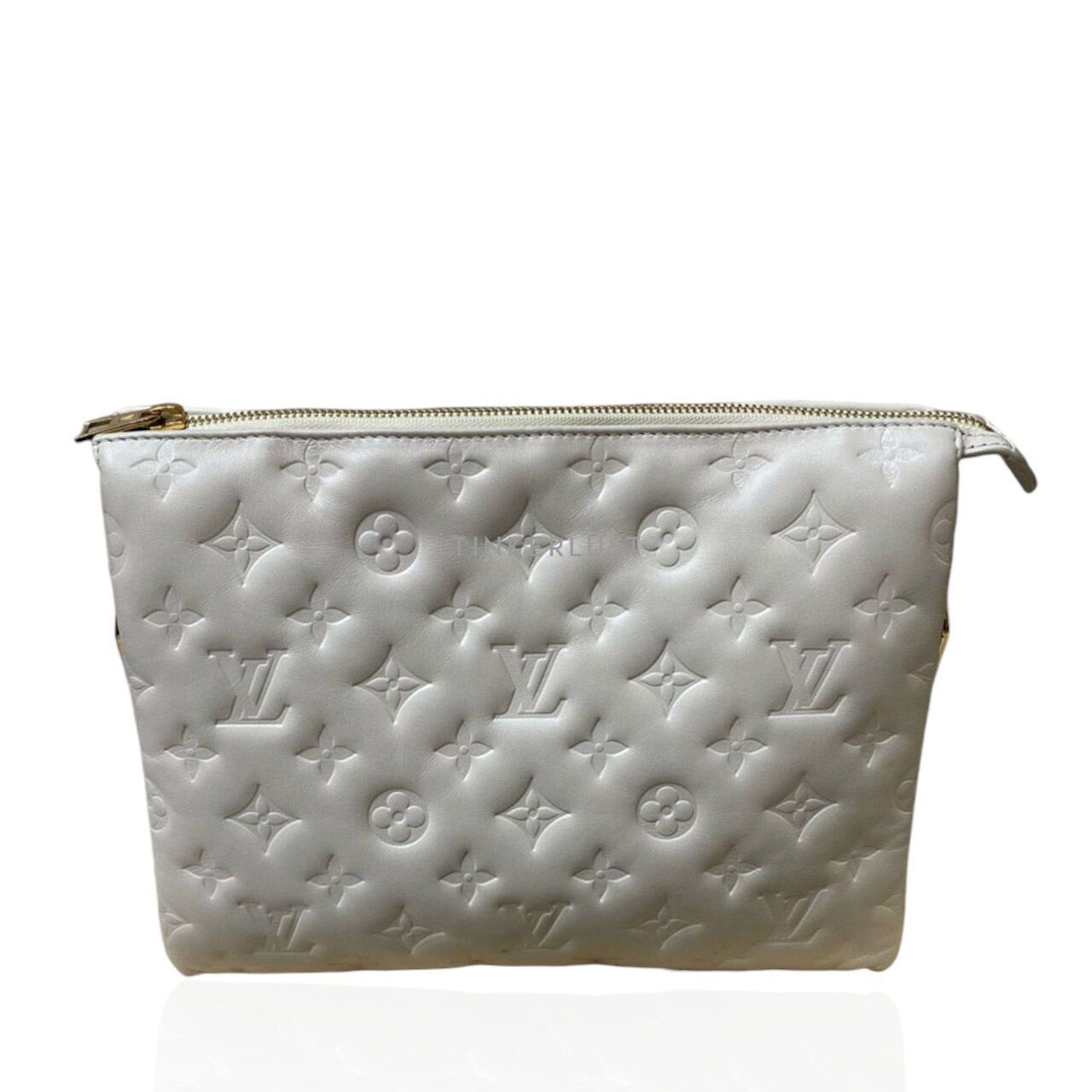 Louis Vuitton Coussin PM Monogram Embossed Cream GHW Shoulder Bag