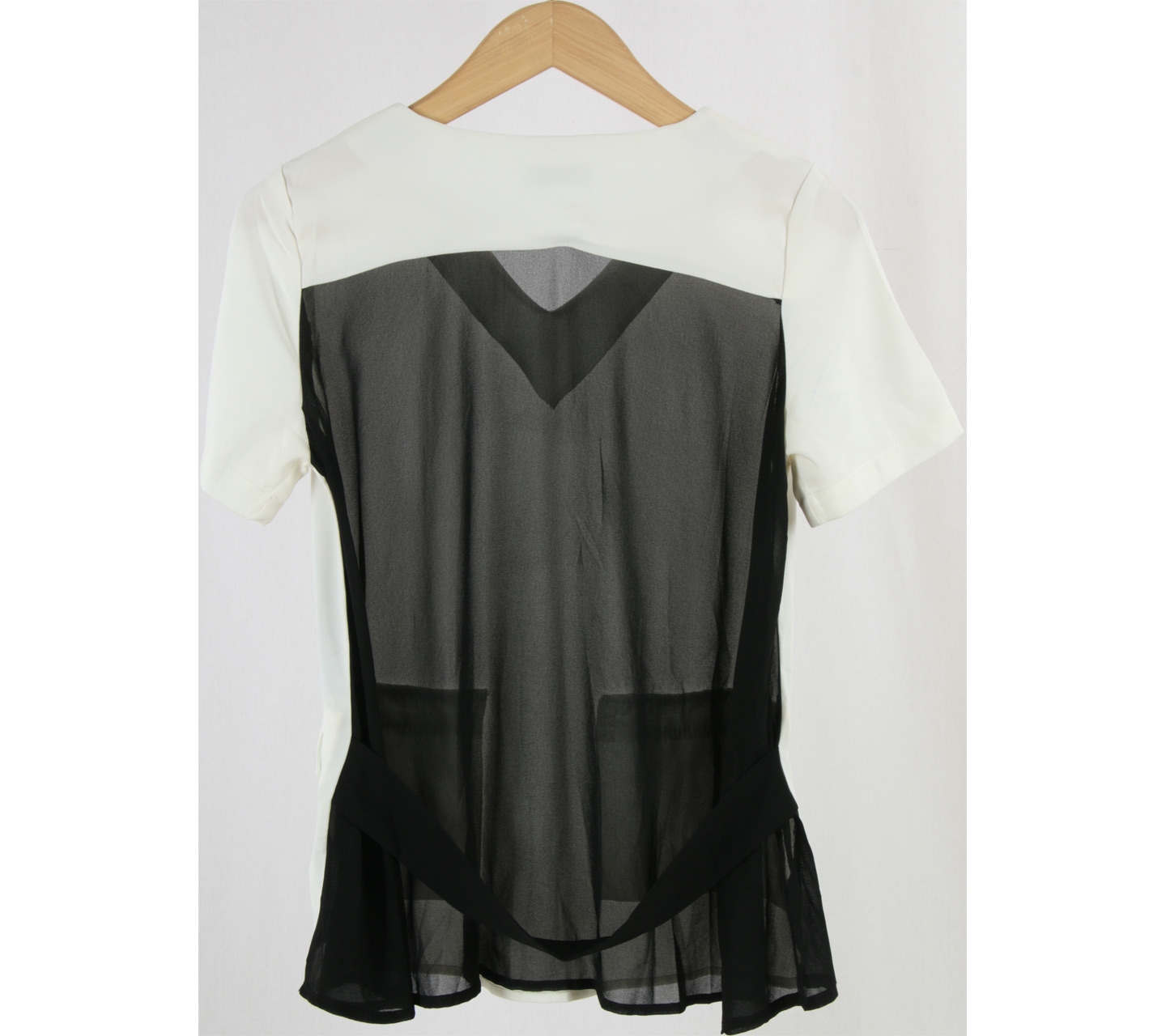 Cocoon White And Black With Sheer Blouse