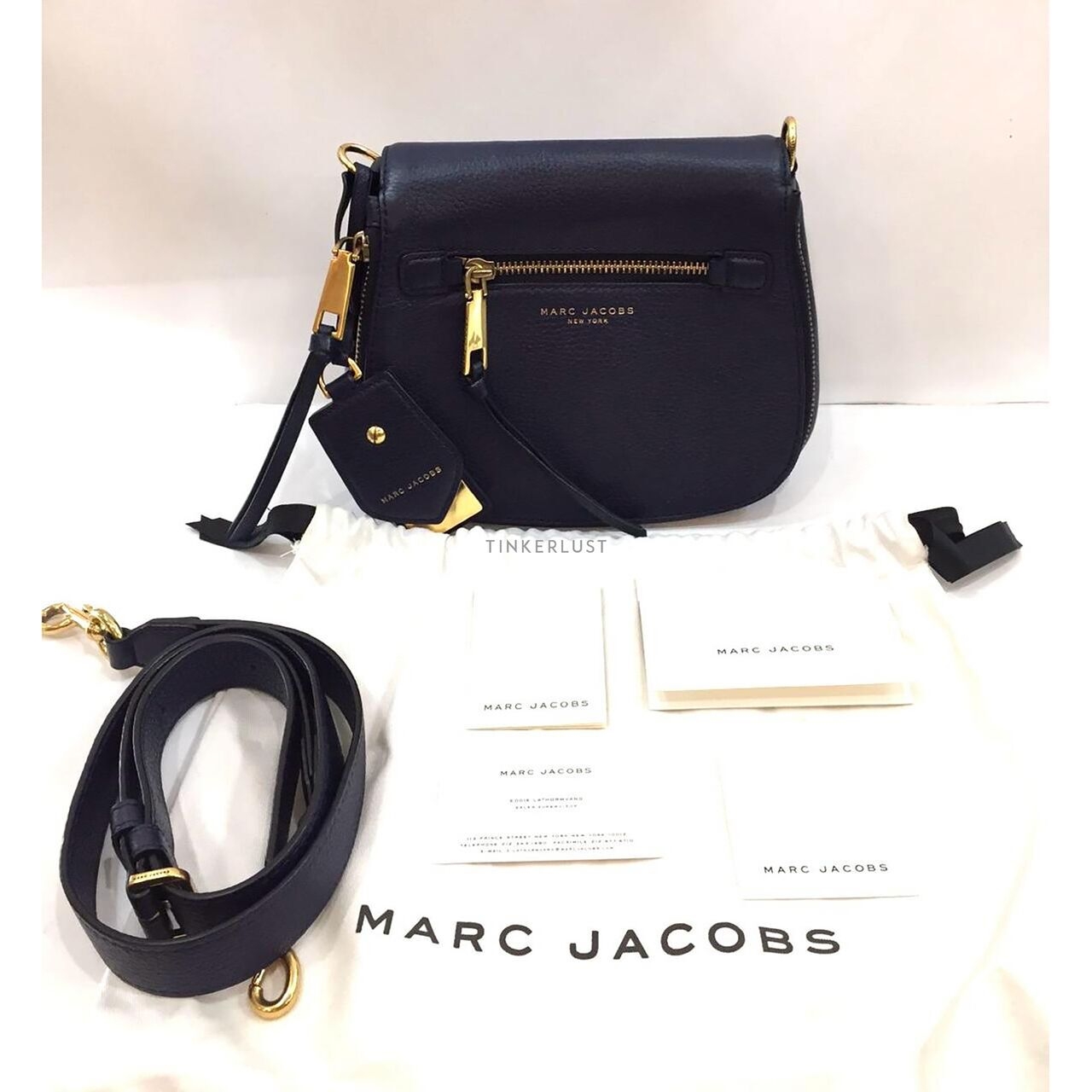 Marc Jacobs Black Nomad Saddle Sling Bag 
