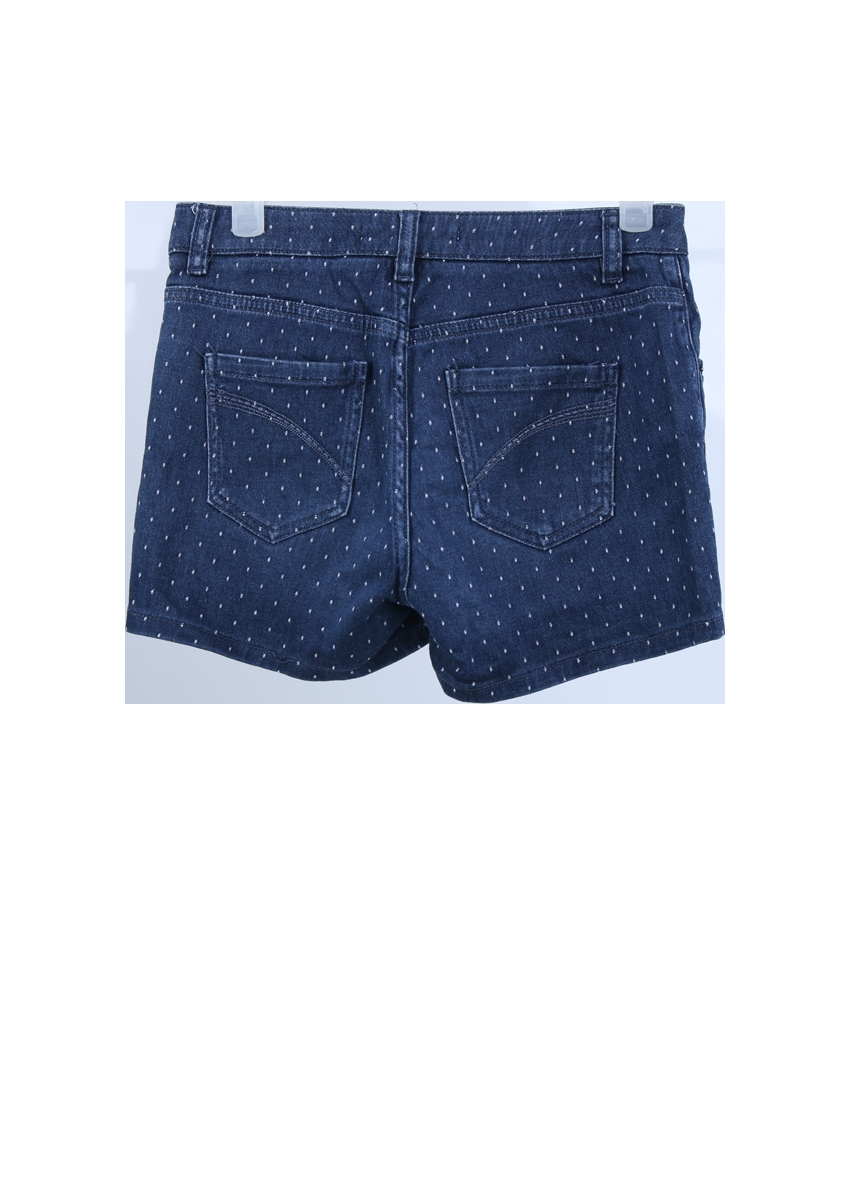 Cache-Cache Dark Blue Patterned Short Pants