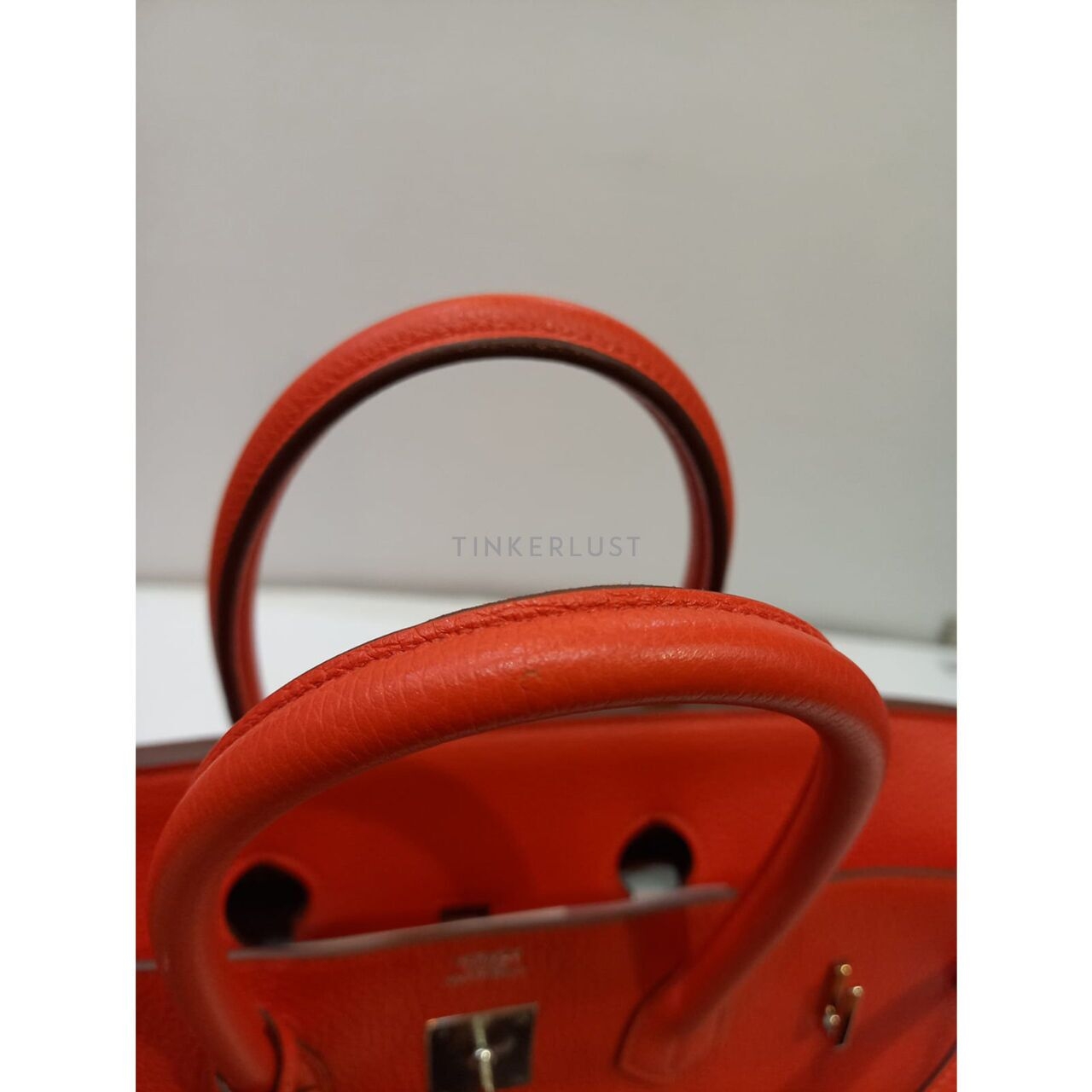 Hermes Birkin 35 Togo Orange Organic #P Square 2012 Handbag