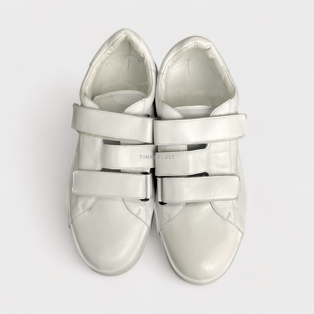 Jil Sander White Triple Velcro Sneakers