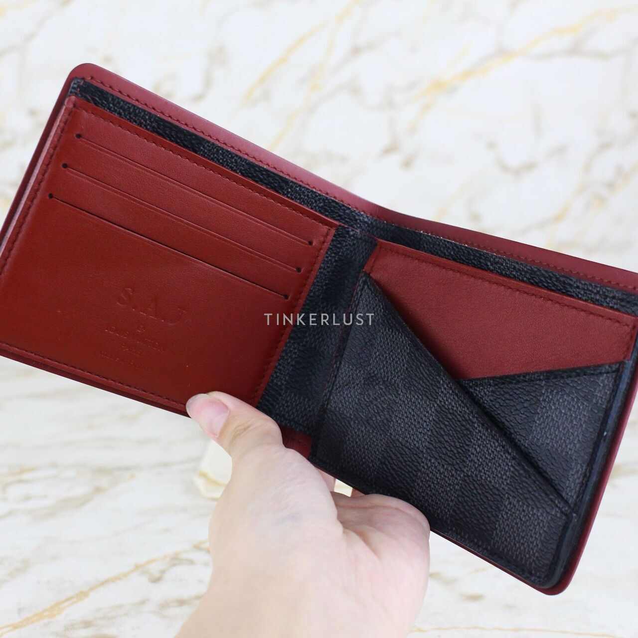 Louis Vuitton Damier Black & Red Wallet 