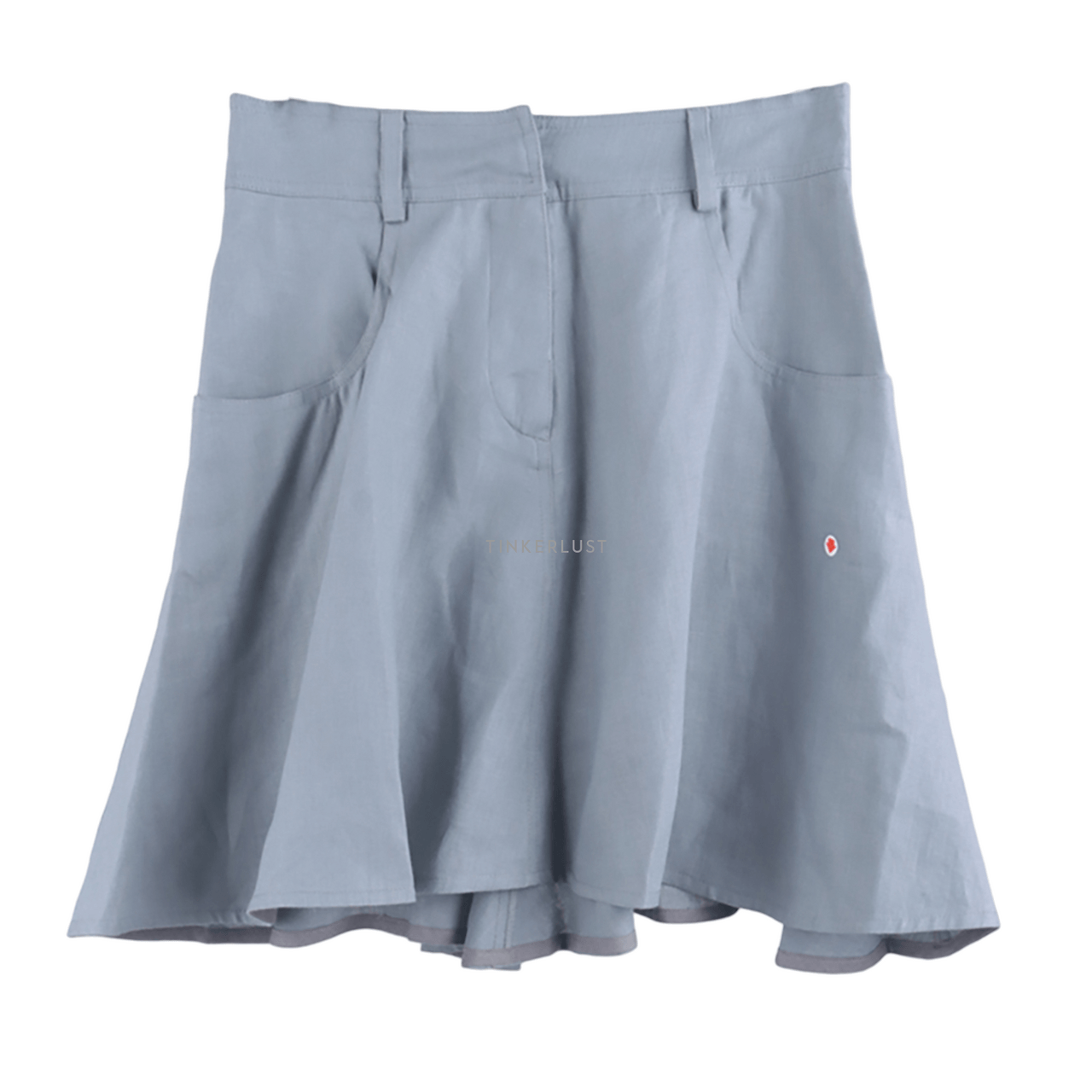 Emporio Armani Grey Ruffle Mini Skirt