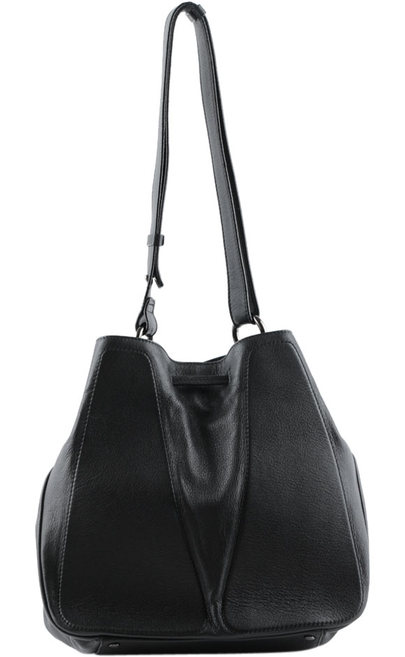 Lamarthe Black Bucket Shoulder Bag