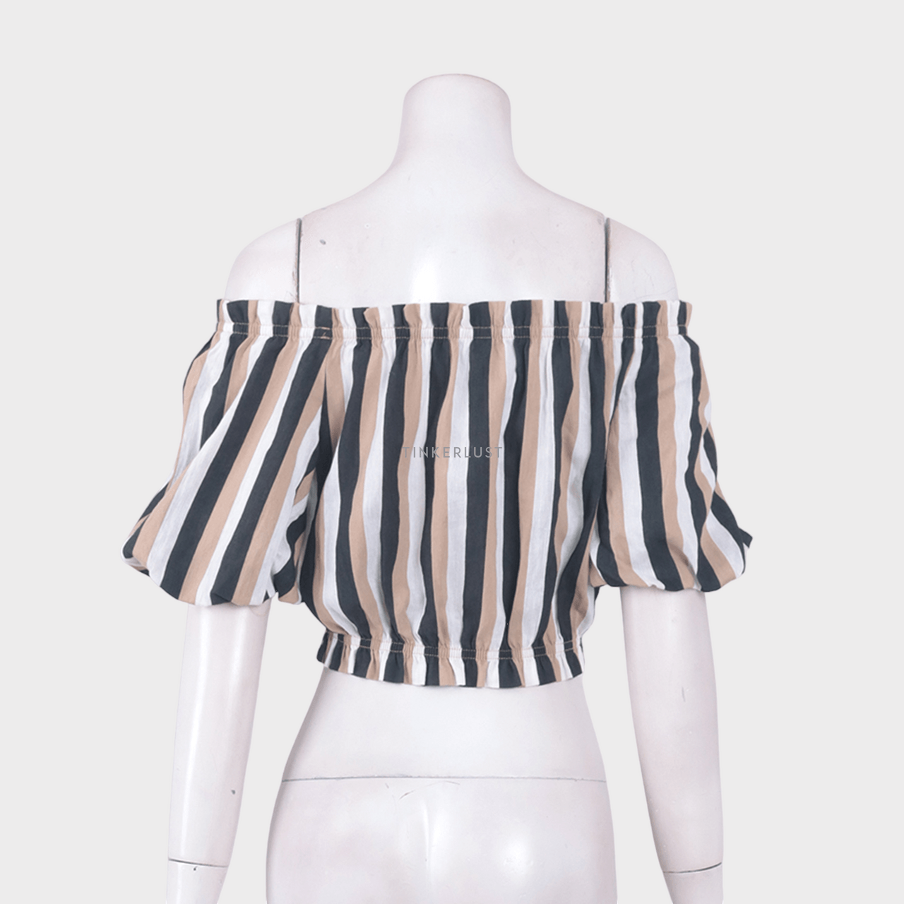 Zara Multi Stripes Cropped Blouse