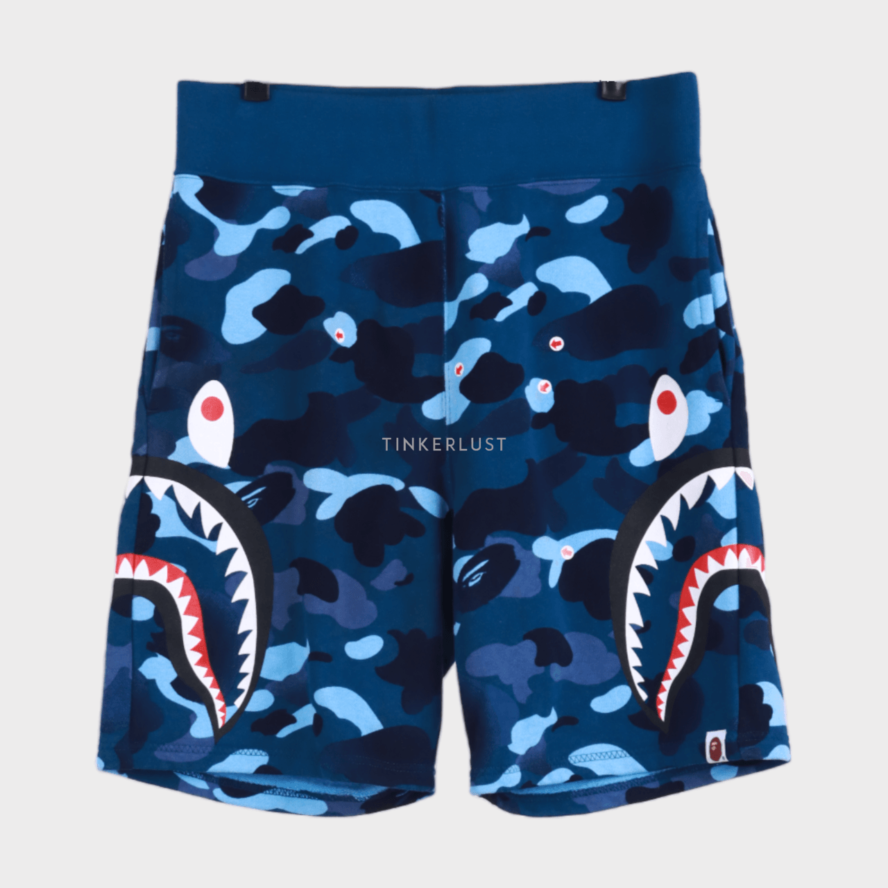 A Bathing Ape Blue Camo Shark Shorts
