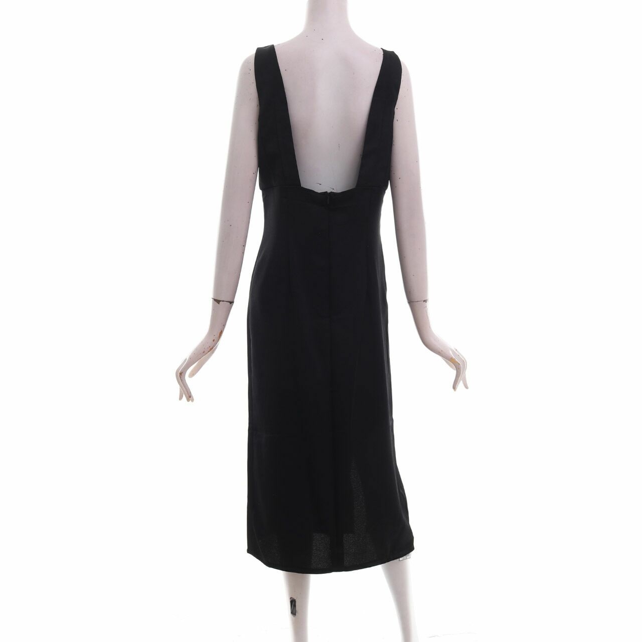 Lovo Black Slit Midi Dress