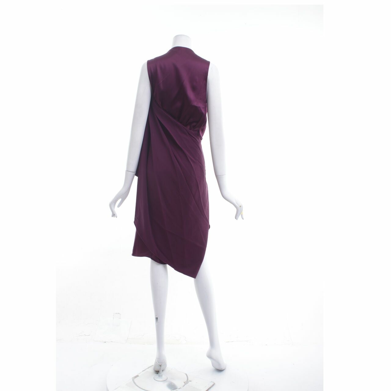 Nicole Miller Purple Wrap Midi Dress