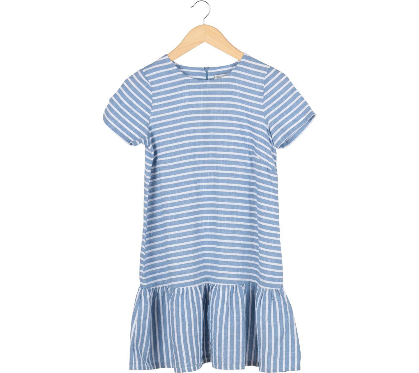 Attic + Willow Blue And White Striped Mini Dress