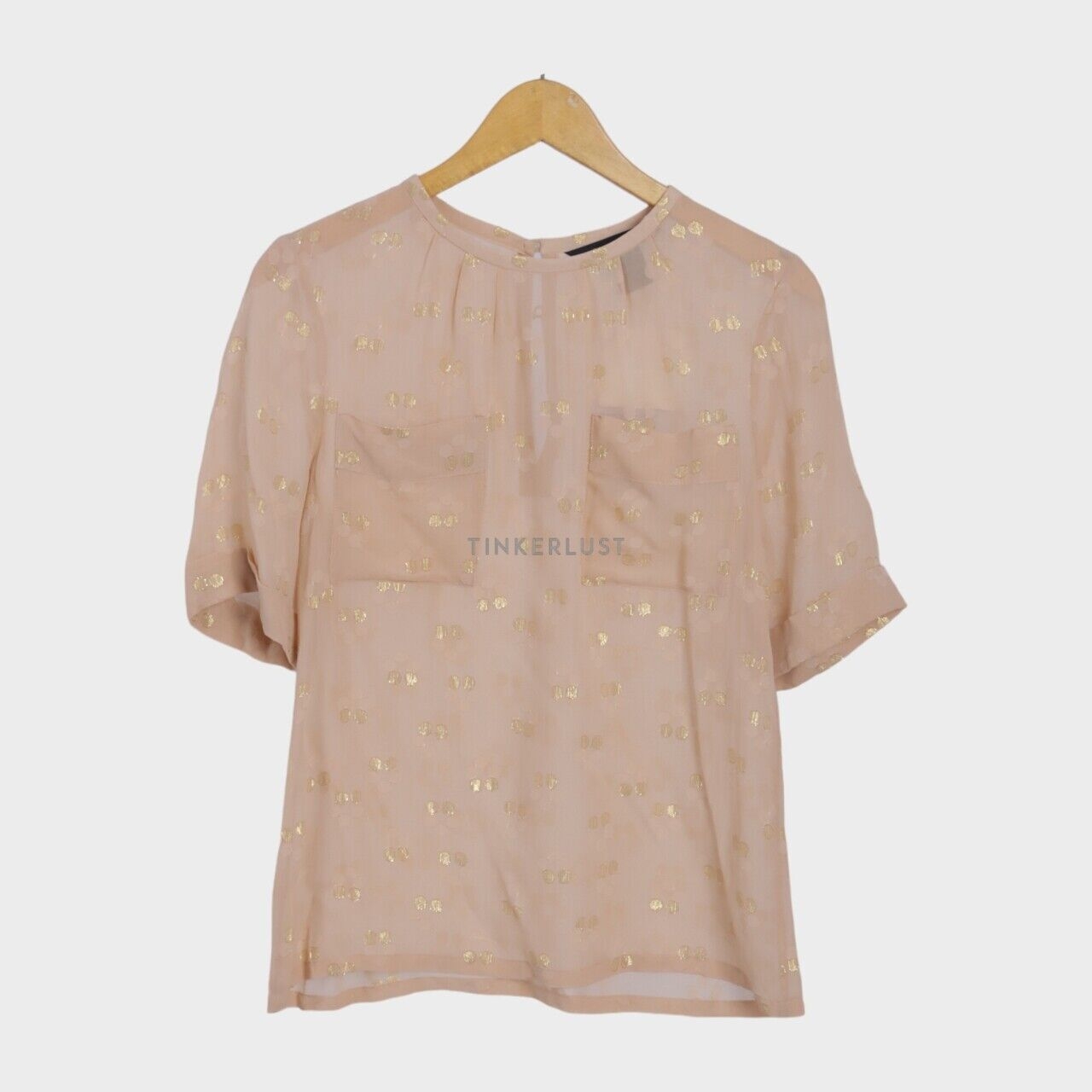 Marc by Marc Jacobs Nude Sheer Blouse