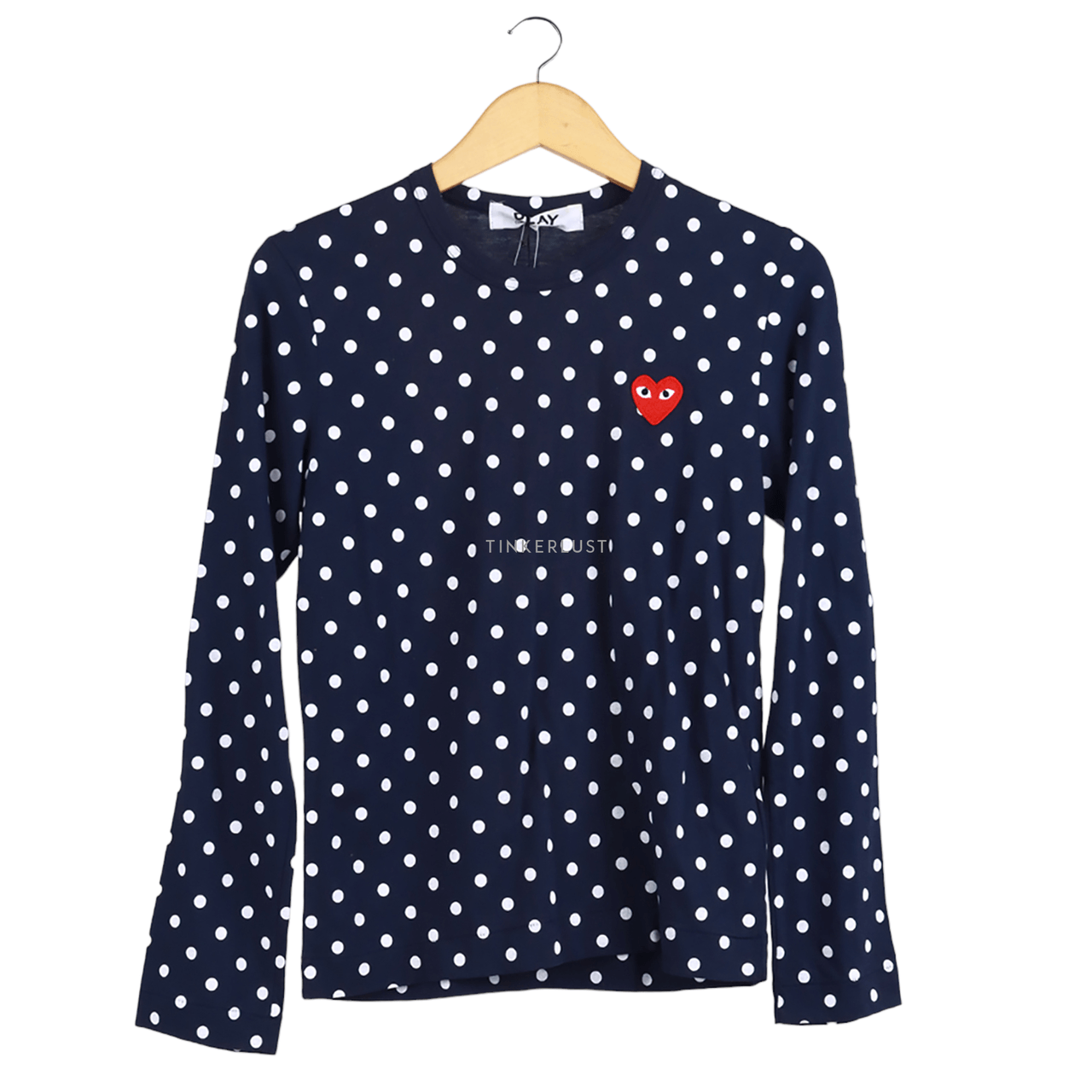Play by Comme des Garcons Navy Polkadot Long Sleeve T-Shirt