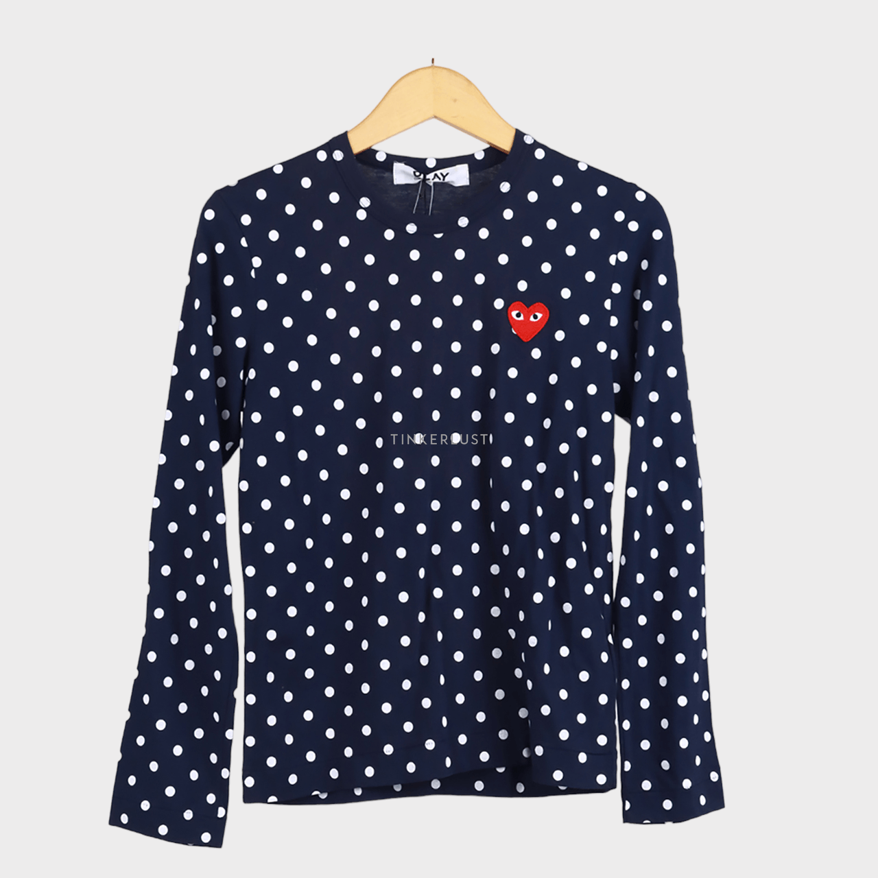 Play by Comme des Garcons Navy Polkadot Long Sleeve T-Shirt