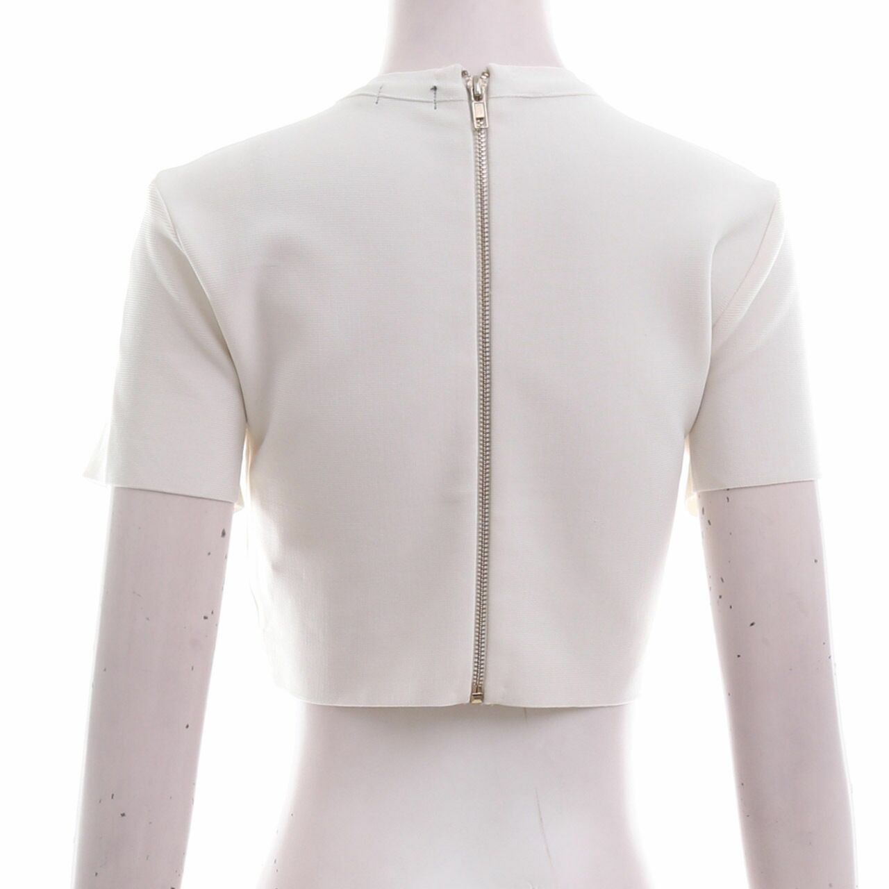 Auria Off White Cropped Blouse