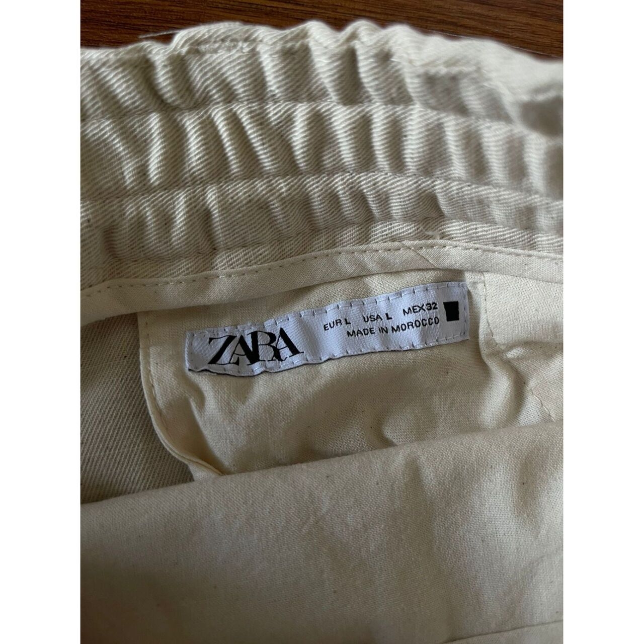 Zara Light Beige Cargo Short Pants