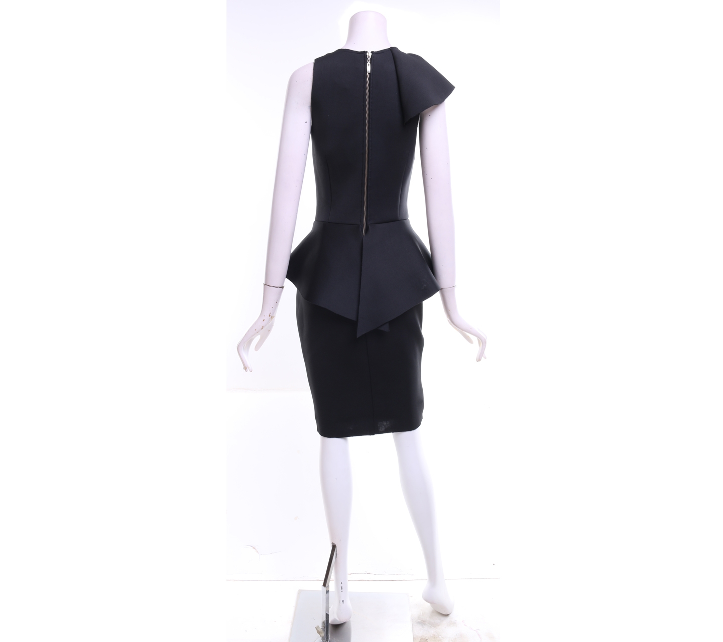 Lotuz Black Ruffle Midi Dress